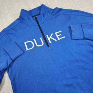 Duke Blue Devils Sweatshirt Men Medium New Era 1/4 Zip Pullover Fleece NCCA